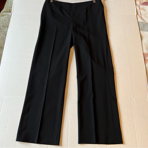 AKRIS PUNTO US 10 BERGDORF GOODMAN Black Straight Leg Wool Side Zip Women Pants - Picture 7 of 16